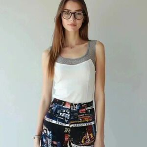 vintage Guy O'Sport noir coloré thème New York City Size 15